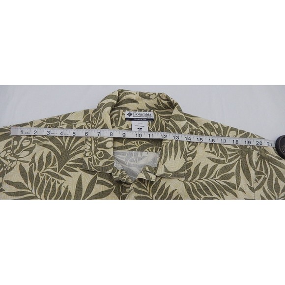 Columbia Men's Hawaiian Shirt Sz L Short Sleeve Tropical Aloha Luau Button Front - Picture 7 of 8